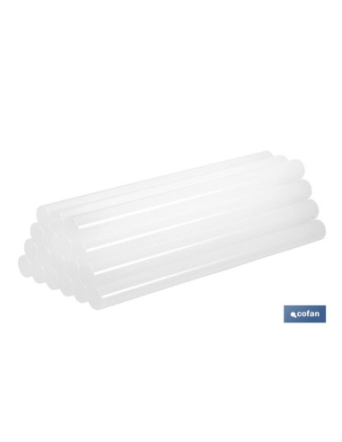 COLA TERMOFUSIBLE TRANSPARENTE BARRAS Ø7 X 185 MM 20 UDS