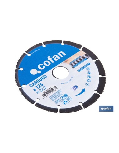 DISCO ESPECIAL DE CARBURO PARA MATERIALES BLANDOS Ø125X1 MM