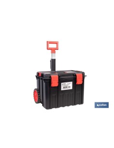CAJA DE HERRAMIENTAS HEAVY DUTY CON ASA TELESCÓPICA Y RUEDAS 530 x 355 x 390 MM