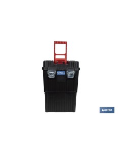 CAJA DE HERRAMIENTAS COMPACT CON DOBLE ASA Y RUEDAS 450 X 360 X 640 MM 2