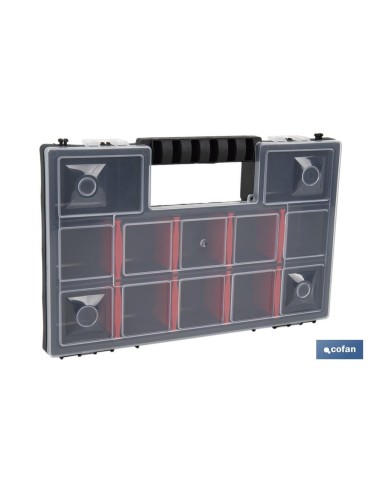 ESTUCHE ORGANIZADOR 12 COMPARTIMENTOS 287 X 186 X 50 MM