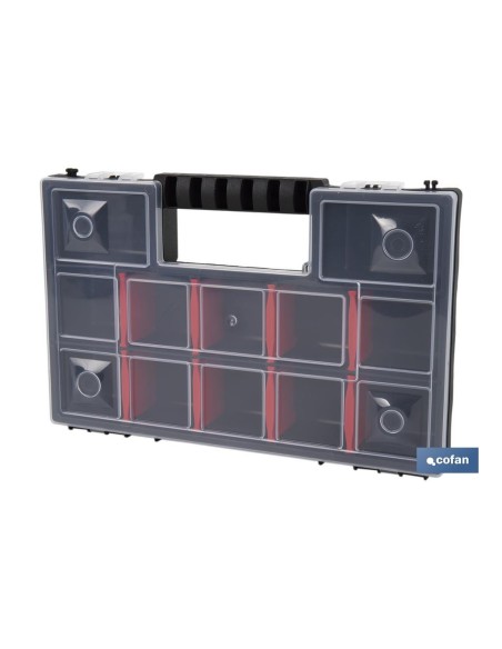 ESTUCHE ORGANIZADOR 12 COMPARTIMENTOS 287 X 186 X 50 MM