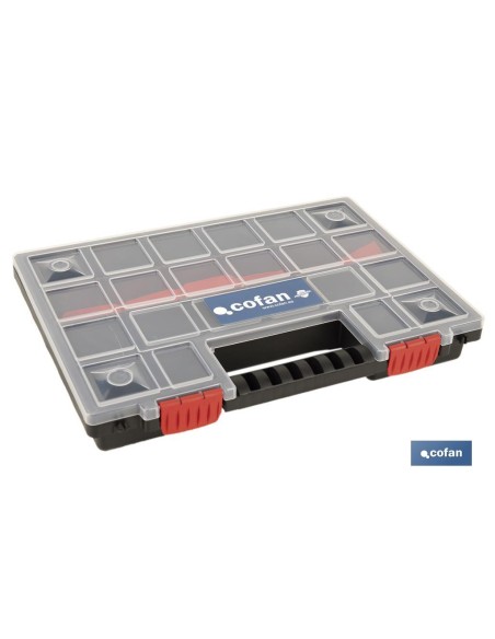 ESTUCHE ORGANIZADOR 20 COMPARTIMENTOS 344 X 249 X 50 MM