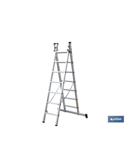 ESCALERA ALUMINIO DOBLE 11 PELDAÑOS 3,00 + 3,00 M