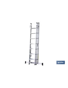 ESCALERA ALUMINIO TRIPLE 11 PELDAÑOS 3,00 + 3,00 + 3,00 M 2