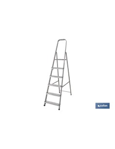 ESCALERA ALUMINIO 6 PELDAÑOS Y 1,37 M ALTURA ÚTIL