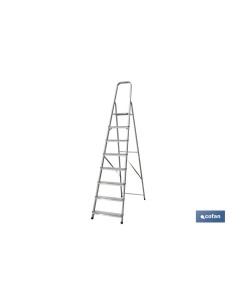 ESCALERA ALUMINIO 8 PELDAÑOS Y 1,85 M ALTURA ÚTIL