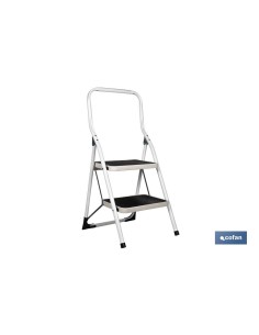 ESCALERA DOMÉSTICA ACERO 2 PELDAÑOS ALTURA 46 CM