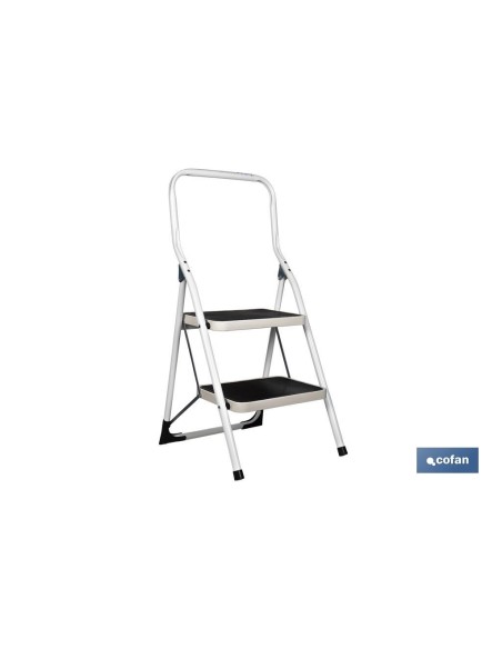 ESCALERA DOMÉSTICA ACERO 2 PELDAÑOS ALTURA 46 CM