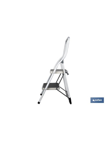 ESCALERA DOMÉSTICA ACERO 2 PELDAÑOS ALTURA 46 CM