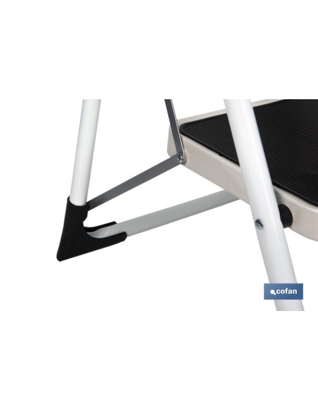 ESCALERA DOMÉSTICA ACERO 2 PELDAÑOS ALTURA 46 CM