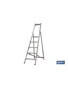 ESCALERA ALUMINIO SOLDADA 6 PELDAÑOS - REFORZADA