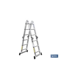 ESCALERA MULTIUSOS ALUMINIO 4 x 3 PELDAÑOS Y 3,25 M 2