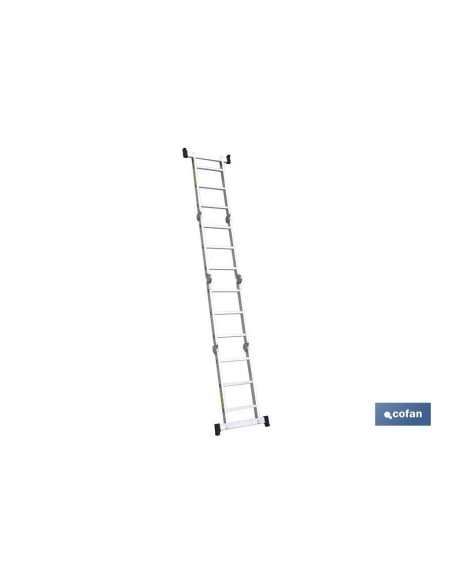 ESCALERA MULTIUSOS ALUMINIO 4 x 3 PELDAÑOS Y 3,25 M