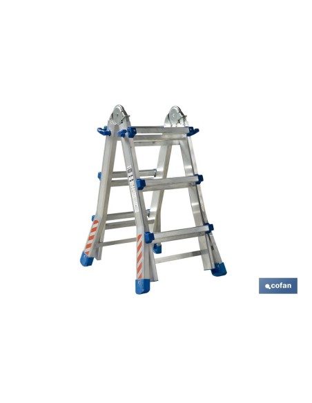 ESCALERA PLUS ALUMINIO MULTIPOSICIÓN 4 x 3 PELDAÑOS Y 2,83 M