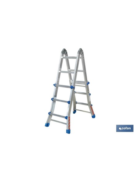 ESCALERA PLUS ALUMINIO MULTIPOSICIÓN 4 x 3 PELDAÑOS Y 2,83 M