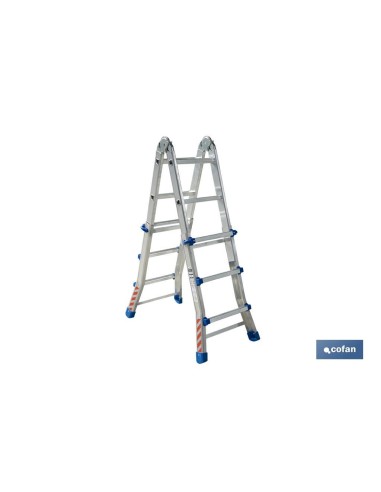 ESCALERA PLUS ALUMINIO MULTIPOSICIÓN 4 x 3 PELDAÑOS Y 2,83 M
