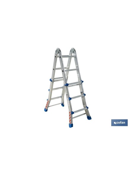 ESCALERA PLUS ALUMINIO MULTIPOSICIÓN 4 x 3 PELDAÑOS Y 2,83 M