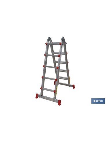 ESCALERA ALUMINIO MULTIPOSICIÓN 4 x 4 PELDAÑOS Y 3,83 M