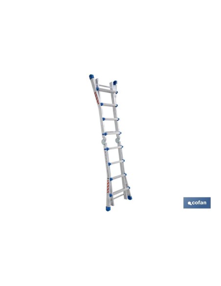 ESCALERA PLUS ALUMINIO MULTIPOSICIÓN 4 x 4 PELDAÑOS Y 3,83 M