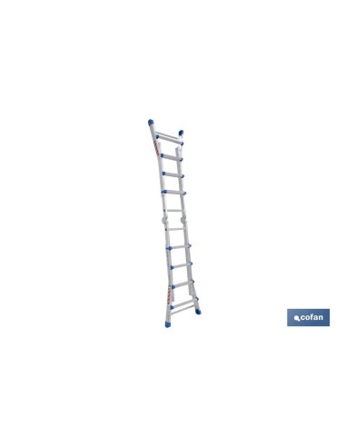 ESCALERA PLUS ALUMINIO MULTIPOSICIÓN 4 x 4 PELDAÑOS Y 3,83 M