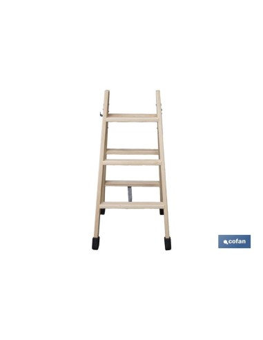 ESCALERA MADERA DOBLE 3 PELDAÑOS 0,75 M