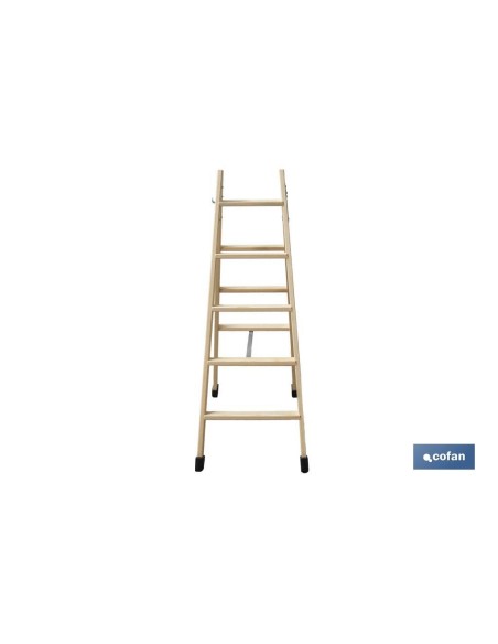 ESCALERA MADERA DOBLE 5 PELDAÑOS 1,25 M