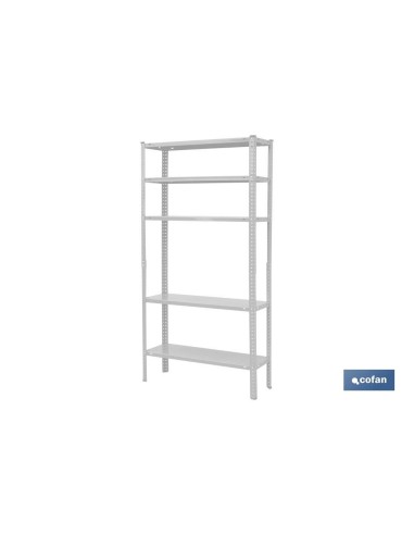 KIT ESTANT. METAL C/TORN. 5 BALDAS 180X90X40 BLC