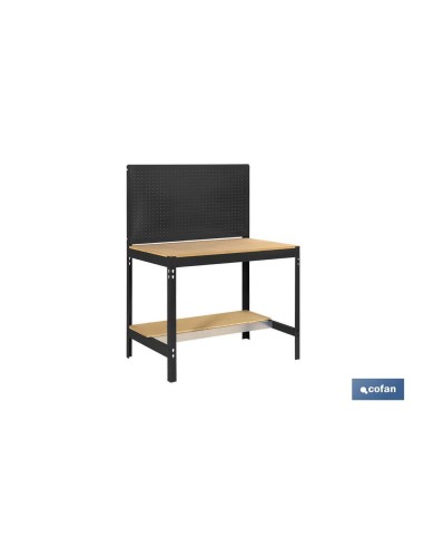 BANCO DE TRABAJO CON PANEL ANTRACITA MADERA L-910 MM