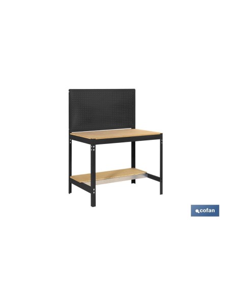 BANCO DE TRABAJO CON PANEL ANTRACITA MADERA L-910 MM