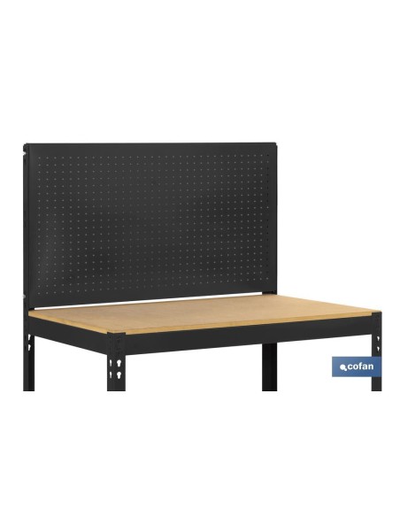 BANCO DE TRABAJO CON PANEL ANTRACITA MADERA L-910 MM