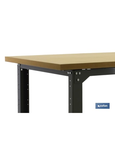 BANCO DE TRABAJO MADERA ANTRACITA L-1200 MM