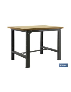 BANCO DE TRABAJO MADERA ANTRACITA L-1800 MM