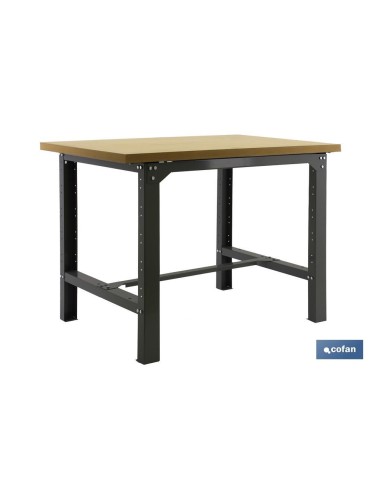 BANCO DE TRABAJO MADERA ANTRACITA L-1800 MM