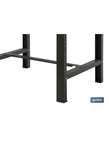 BANCO DE TRABAJO MADERA ANTRACITA L-1800 MM