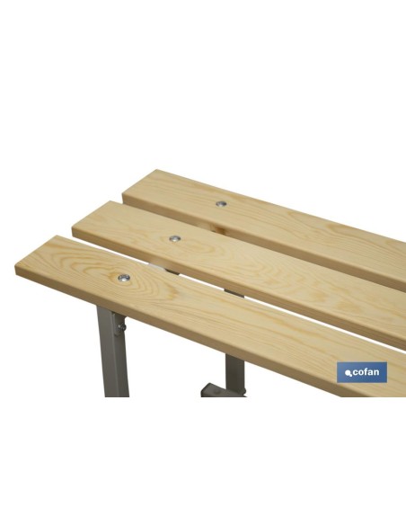 BANCO DE VESTUARIO MADERA L-1000 MM