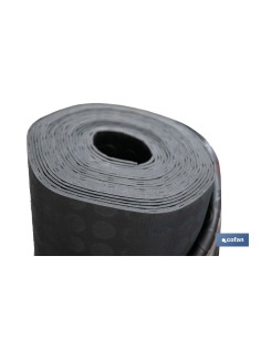 SUELO DE CAUCHO NEGRO CÍRCULOS 3 MM 1,00 X 10 M