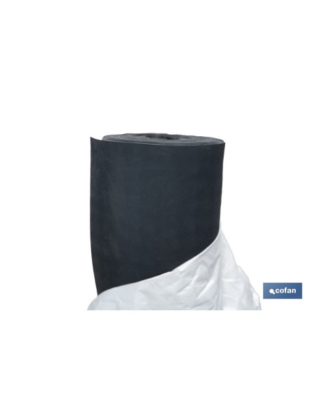 SUELO DE CAUCHO NEGRO CÍRCULOS 3 MM 1,00 X 10 M
