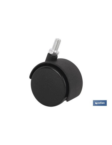RUEDA PLASTIC Ø40MM TORNILLO 8X15