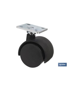 RUEDA PLASTIC Ø50MM PLACA