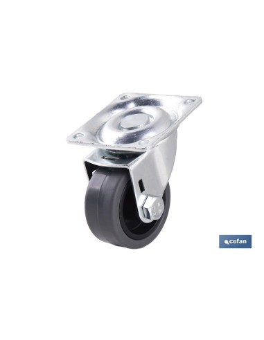 RUEDA GOMA/GRIS PLACA Ø40X18MM Venta unitaria
