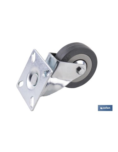 RUEDA GOMA/GRIS PLACA Ø65X21MM Venta unitaria