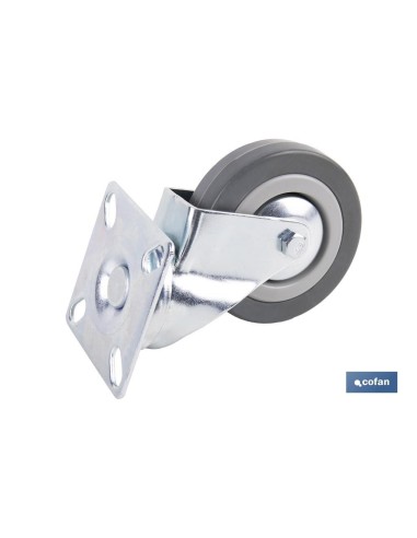 RUEDA GOMA/GRIS PLACA Ø75X22MM Venta unitaria