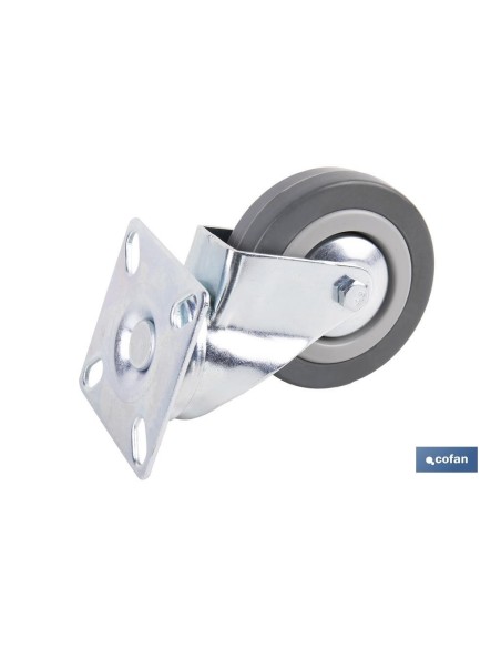 RUEDA GOMA/GRIS PLACA Ø75X22MM Venta unitaria