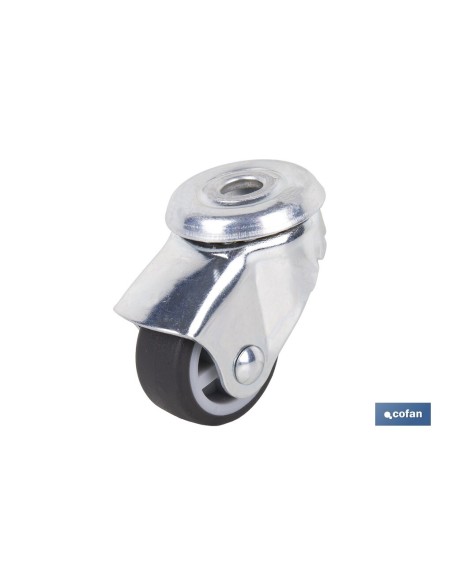 RUEDA GOMA/GRIS PASANTE Ø30X18MM