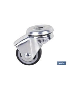 RUEDA GOMA/GRIS PASANTE Ø30X18MM Venta unitaria 2