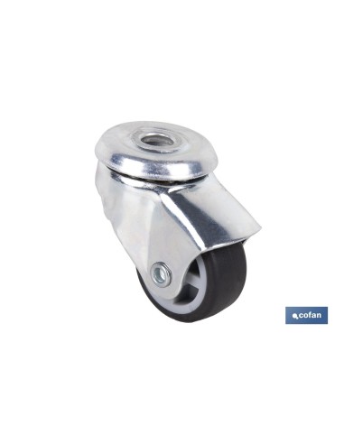 RUEDA GOMA/GRIS PASANTE Ø30X18MM Venta unitaria