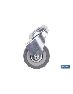 RUEDA GOMA/GRIS PASANTE Ø50X18MM 2