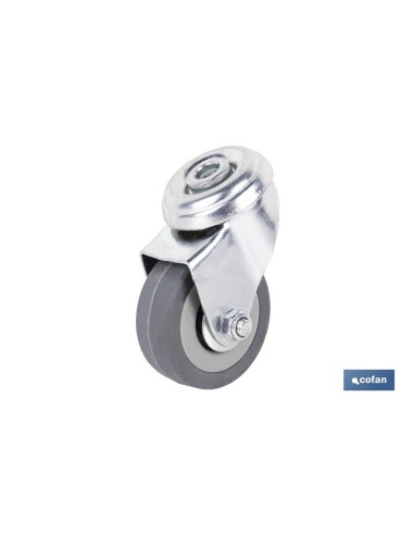 RUEDA GOMA/GRIS PASANTE Ø50X18MM