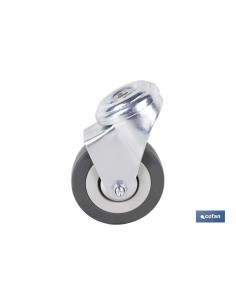 RUEDA GOMA/GRIS PASANTE Ø65X21MM 2